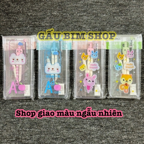 Bộ Compa 7 chi tiết Cao cấp sử dụng ngòi chì kim mã 9016