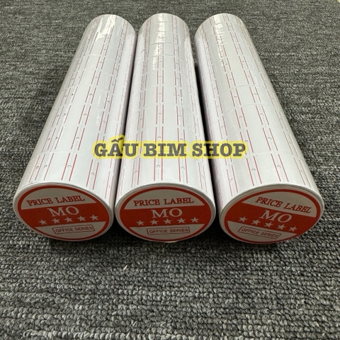 Giấy dán giá loại dày - Hãng MO - Dùng cho máy bắn giá (1 cây = 10 cuộn)