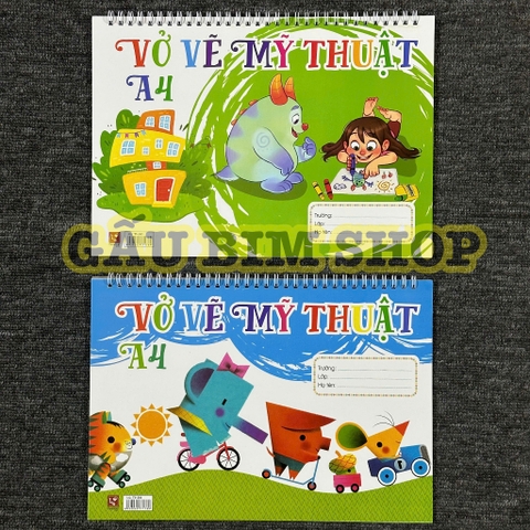 Vở vẽ mỹ thuật lò xo 40 trang khổ A4 (20x30cm)