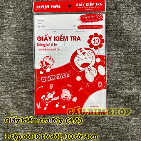 Giấy kiểm tra kẻ ngang và ô ly (hàng cao cấp)
