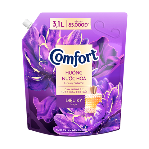 Nước xả vải Comfort hương nước hoa thiên nhiên diệu kỳ túi 3.1L