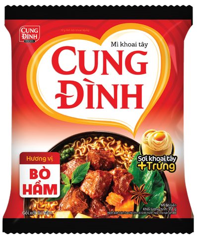 Mì Cung Đình Bò Hầm Gói 77g