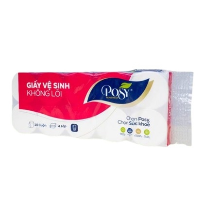 Giấy vệ sinh không lõi Posy 10 cuộn