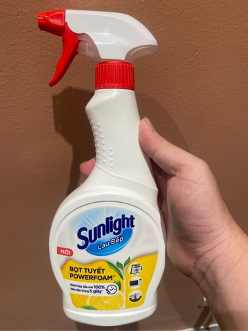 Nước lau bếp Sunlight bọt tuyết Powerfoam 500ml