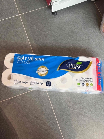 Giấy vệ sinh Posy 10 cuộn có lõi