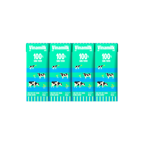 Sữa Vinamilk 100% không đường 180ml