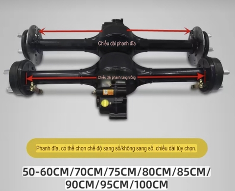 Cầu sau xe ba bánh xe 4 bánh xe lôi oto điện