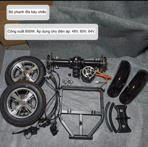 Cầu sau xe ba bánh điện giành cho người già người khuyết tật