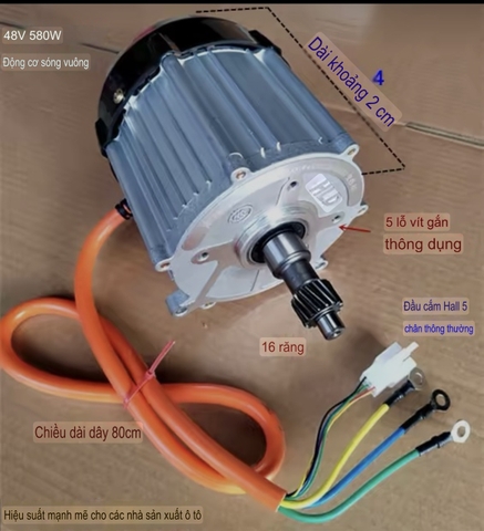 Động Cơ Xe Điên 3 Bánh, 4 Bánh Chạy Điện 48V-60V-72V