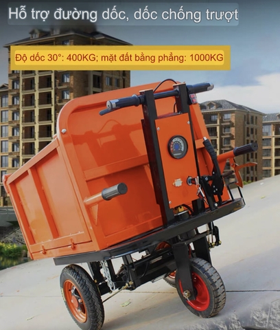 Xe điện ba bánh trở vật liệu xây dựng và nông sản trọng tải 1000kg