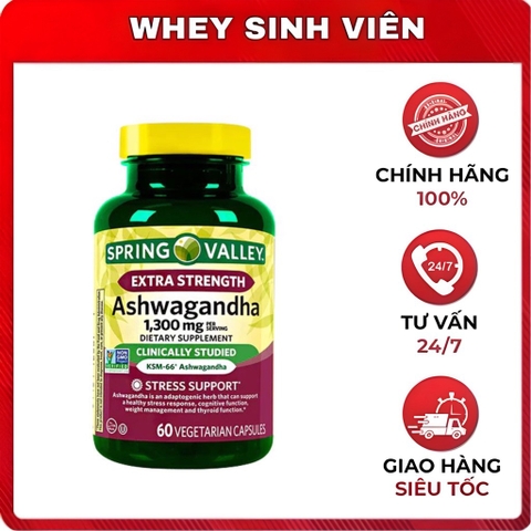 Spring Valley Ashwagandha 1300mg - 60viên