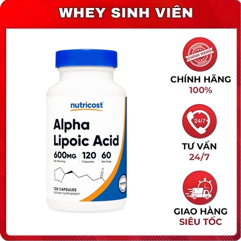 Nutricost Alpha Lipoic Acid ( 600mg ) - 120 viên
