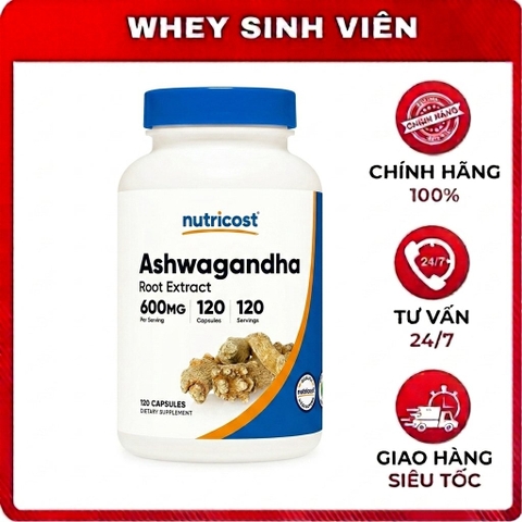 Nutricost Ashwagandha Root 600mg - 120 viên