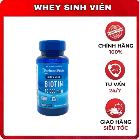 Puritan's Pride Biotin 10,000 mcg (100viên)