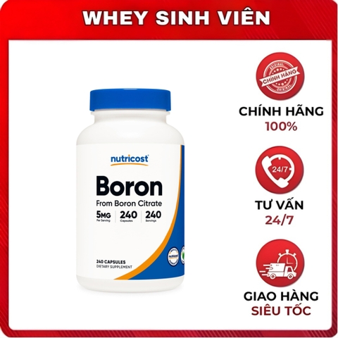 Nutricost Boron - 5mg ( 240 viên)