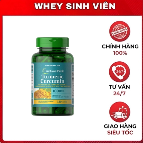 Puritan's Pride Turmeric Curcumin 1000mg - 120 viên