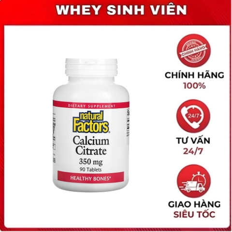 Natural Factors Calcium Citrate 350mg - 90 viên