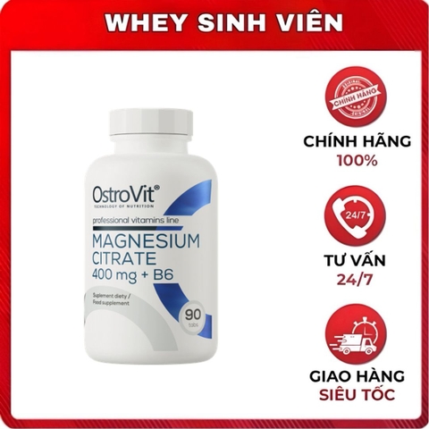 Ostrovit Magnesium Citrate 400mg + B6 ( 90 viên )