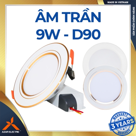 ÂM TRẦN TRUYỀN THỐNG VIỀN TRẮNG TRƠN -3 CHẾ ĐỘ - 9W D90 - BH 3 NĂM