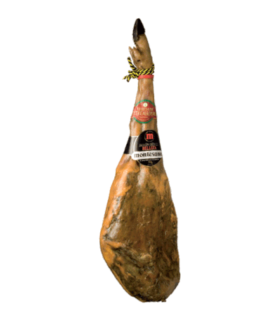 Montesano- Jamon Bellota pure Iberico 100% Đùi sau có xương Iberico Bellota loại đặc biệt, ủ muối trên 48 tháng