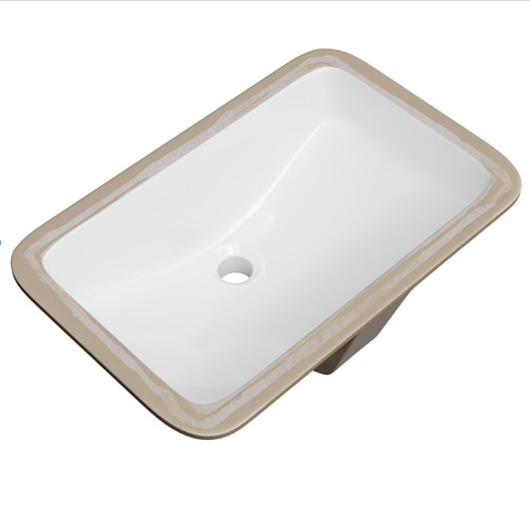 Rectangular Undermount Sink (White)
