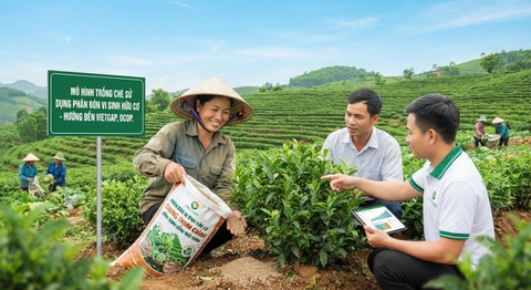 Đưa phân bón vi sinh hữu cơ đến vùng sản xuất đặc sản Thái Nguyên: Đồng hành cùng nhà nông nâng tầm nông sản sạch