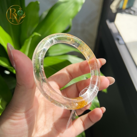 Vòng tay Đũa Thạch Anh Ưu Linh tóc vàng ni 56 chột 9.6
