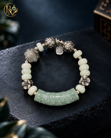 Lắc Tay Lu Thống Bánh Xe mix charm