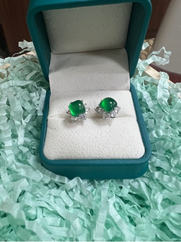 Bông tai Mã Não tự nhiên mix charm