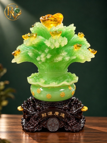 Bình Hoa Lúa Phong Thuỷ Bốn Mùa Bội Thu - Xanh Ngọc