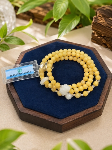 Chuỗi Vòng Tay Ngọc Cẩm Thạch Hoàng Phỉ - 6,3 li