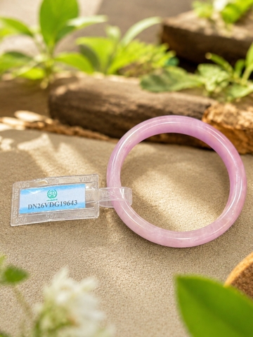 Vòng Tay Ngọc Phỉ Thuý Jadeite Type A - Tím Tử La Lan - Ni 56.6