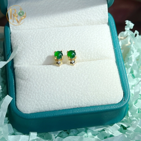 Bông tai Lục Lam Ngọc Phỉ Thuý Type A