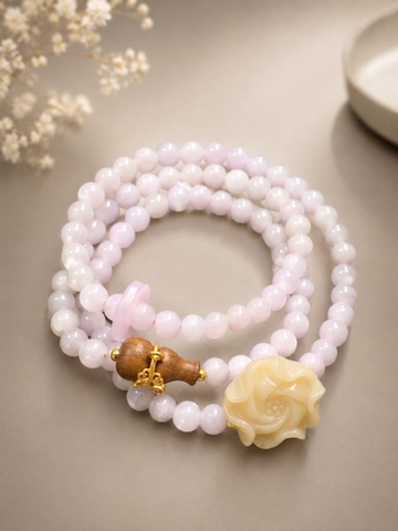 Chuỗi Vòng Tay Ngọc Cẩm Thạch Hồ Lô, Hoa Sen, Bánh Xe 5,5 li
