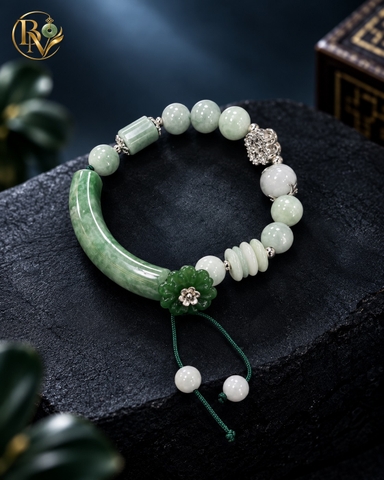 Lắc Tay Ngọc Cẩm Thạch Lu Thống Ngũ Điếu
