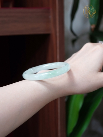 Vòng Đũa Thanh Thuỷ nhạt Ngọc Cẩm Thạch Ni 53.3 x Chột 9