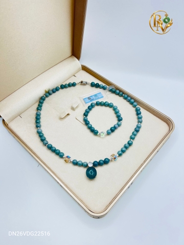 Set Chuỗi vòng cổ Vòng tay Ngọc Phỉ Thuý Type A 7.1-7.8 li
