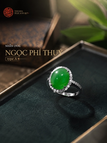 Nhẫn Oval Ngọc Phỉ Thuý Type A