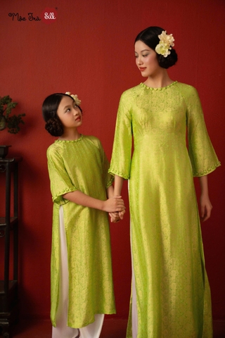 Áo dài Gấm hoa cốm