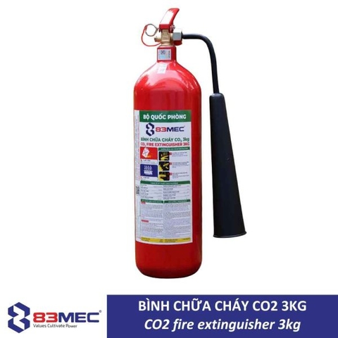 Bình chữa cháy CO2 3kg 83MEC – Bộ Quốc Phòng