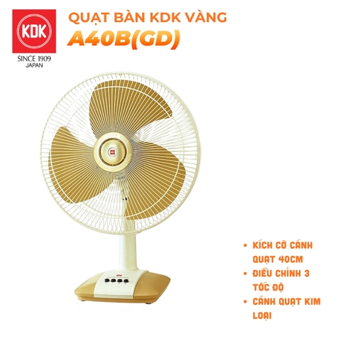 Quạt bàn KDK, màu vàng A40B(GD)