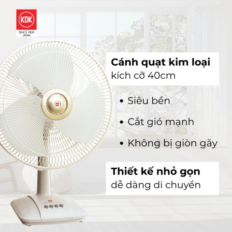 A40B(GY) - Quạt bàn KDK màu xám