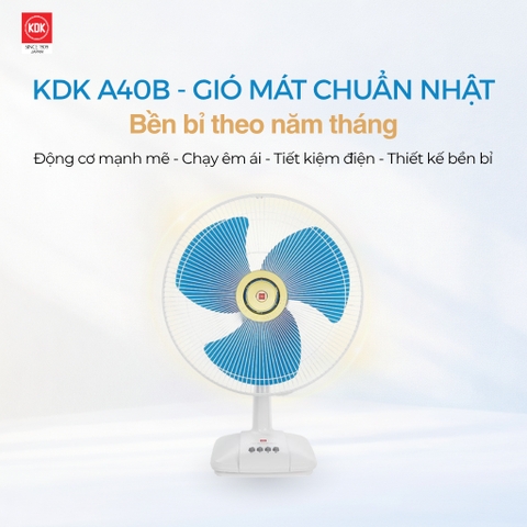 A40B(GY) - Quạt bàn KDK màu xám