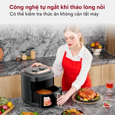 Nồi chiên không dầu Fujihome A6GG 6.5L | Bảo hành 18 tháng