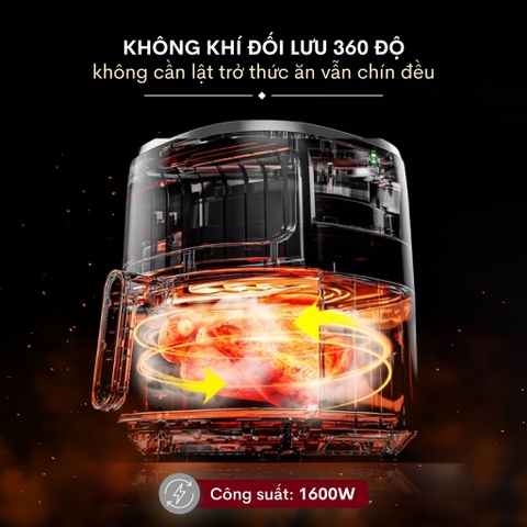 Nồi chiên không dầu Fujihome A6GG 6.5L | Bảo hành 18 tháng