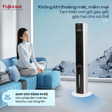 Quạt tháp hơi nước cao cấp nhập khẩu FUJIHOME AC-18LM, quạt điều hòa mini lọc ion khử khuẩn