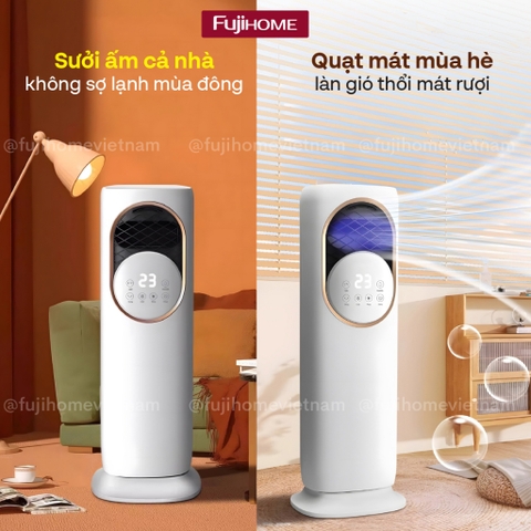 Quạt điều hòa, sưởi ấm và tạo ẩm 4 mùa Fujihome AC01 - Công nghệ nhật, điều khiển cảm ứng