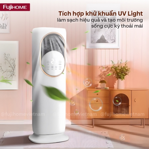 Quạt điều hòa, sưởi ấm và tạo ẩm 4 mùa Fujihome AC01 - Công nghệ nhật, điều khiển cảm ứng