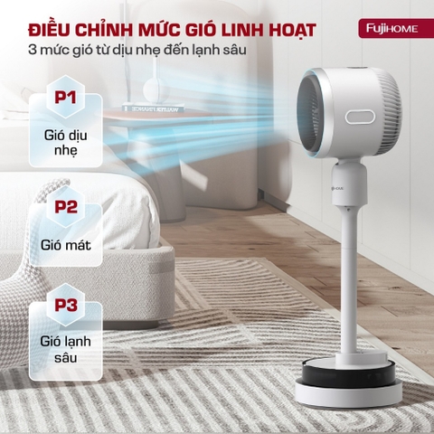 Quạt 4 mùa sưởi ấm làm mát FUJIHOME AC707 phun sương tạo ẩm, quạt điện lọc không khí