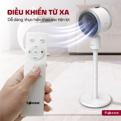 Quạt 4 mùa sưởi ấm làm mát FUJIHOME AC707 phun sương tạo ẩm, quạt điện lọc không khí